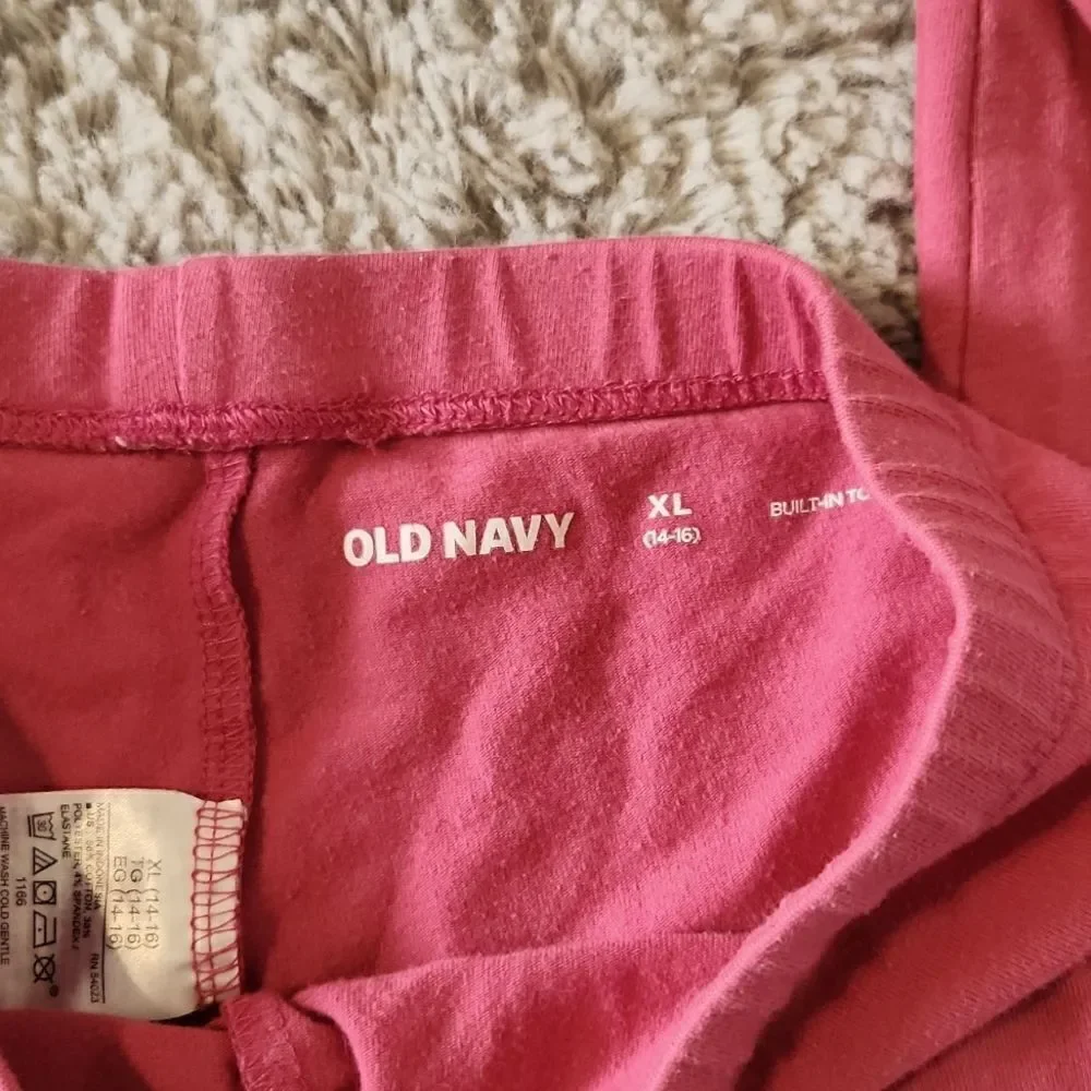 Old navy girls large pants coral color